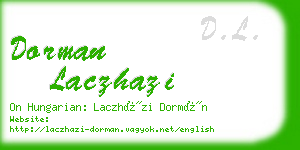 dorman laczhazi business card
